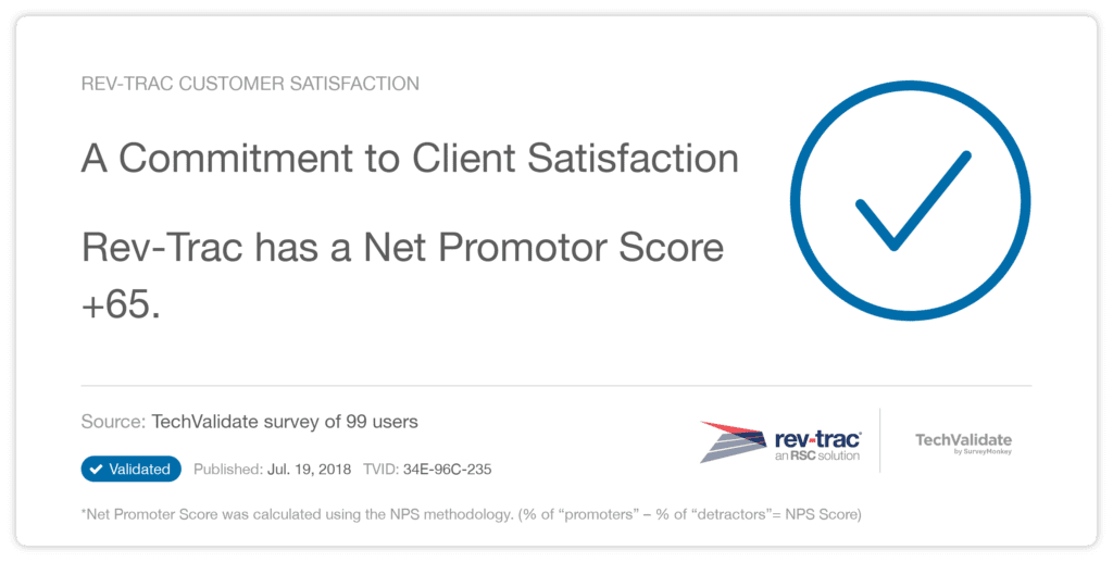 NetPromotor Score TechValidate Satisfaction de la clientèle